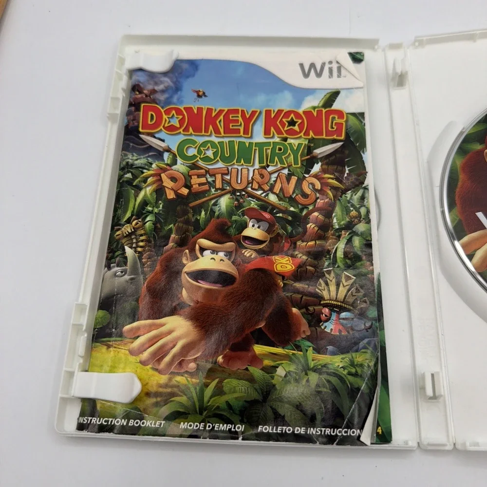 Nintendo Wii Donkey Kong Country Returns Video Game Disc & Manual Tested